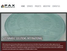 Tablet Screenshot of paxconstruction.ca